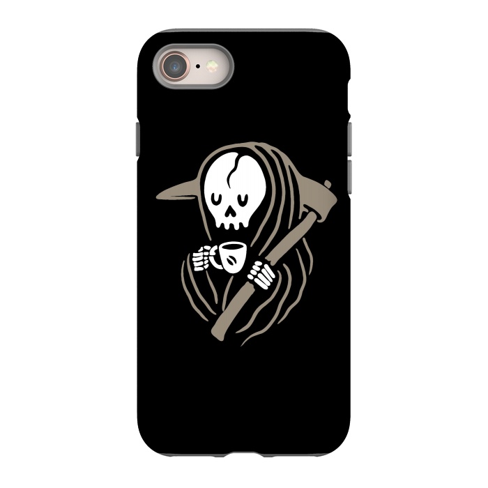 iPhone 8 StrongFit Grim Reaper Love Coffee by Afif Quilimo
