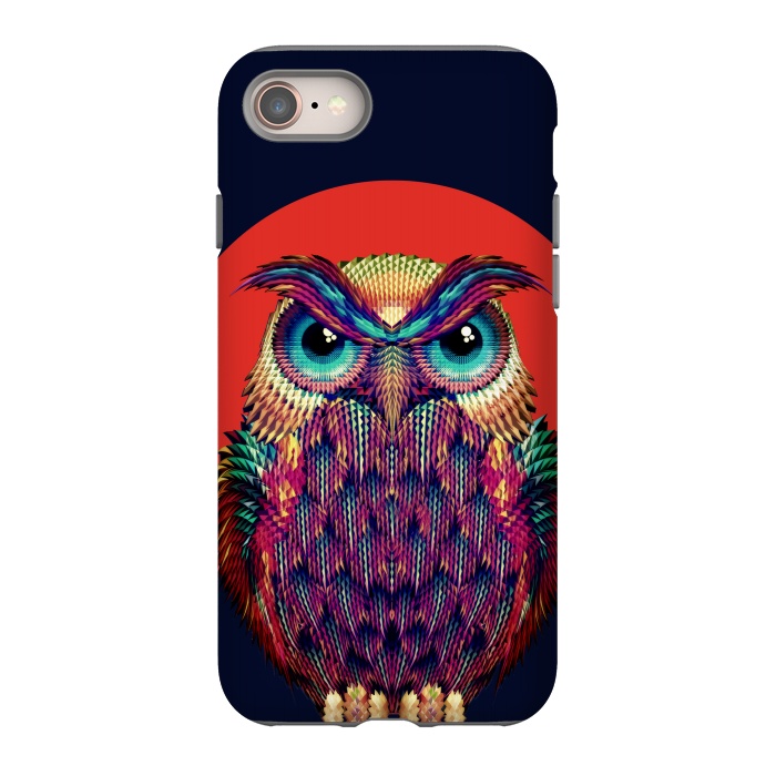iPhone 8 StrongFit Geometric Owl by Ali Gulec