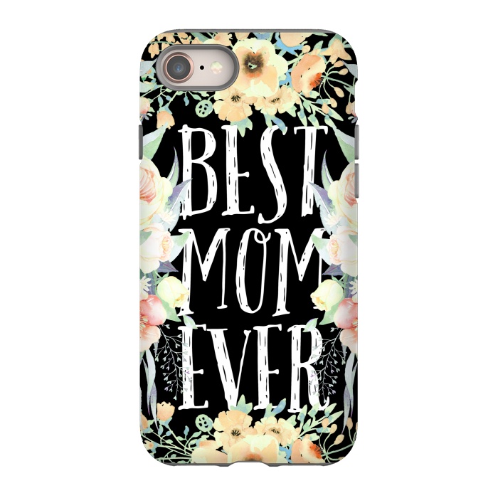 iPhone 8 StrongFit Best mom spring watercolor flowers  by Oana 