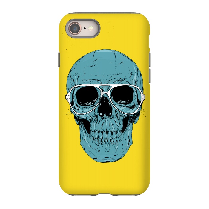 iPhone 8 StrongFit Blue skull by Balazs Solti
