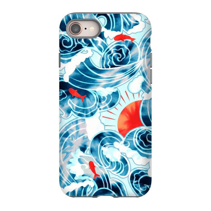 iPhone 8 StrongFit Ocean Tide Dye  by Tigatiga