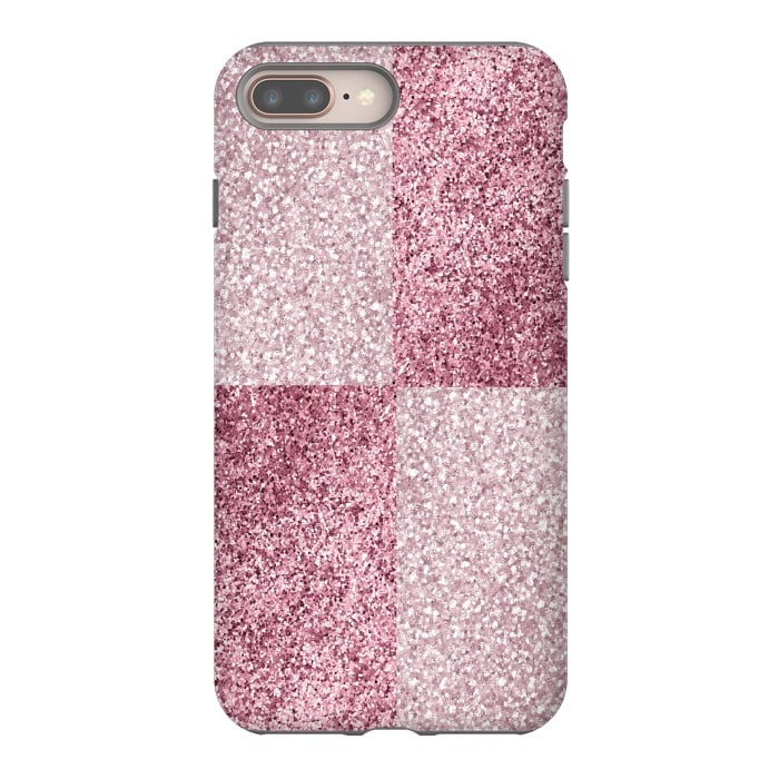 iPhone 8 plus StrongFit Pink Glitter by Martina