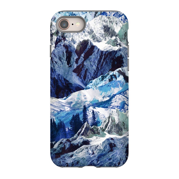 iPhone 8 StrongFit Blue mountains landscape art by Oana 