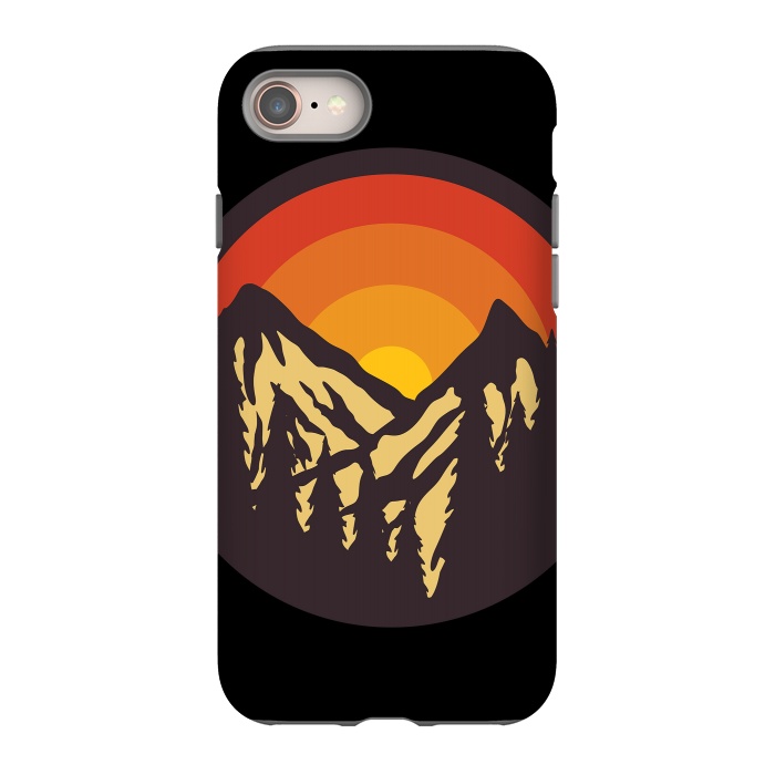iPhone 8 StrongFit Mountain Sunset by Afif Quilimo