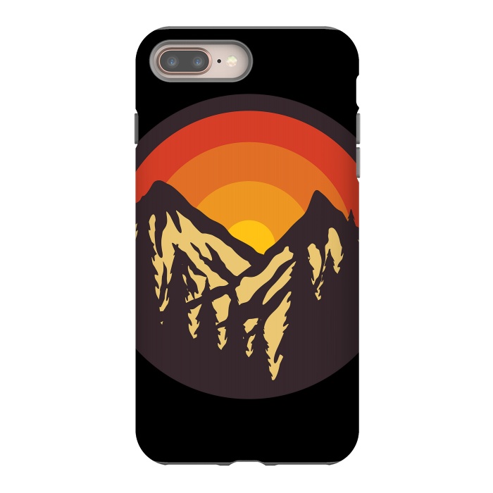 iPhone 8 plus StrongFit Mountain Sunset by Afif Quilimo