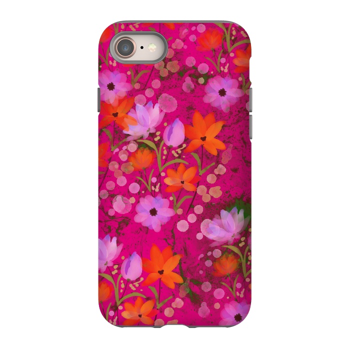 iPhone 8 StrongFit Floral design watercolour floral bunch abstract design by Josie
