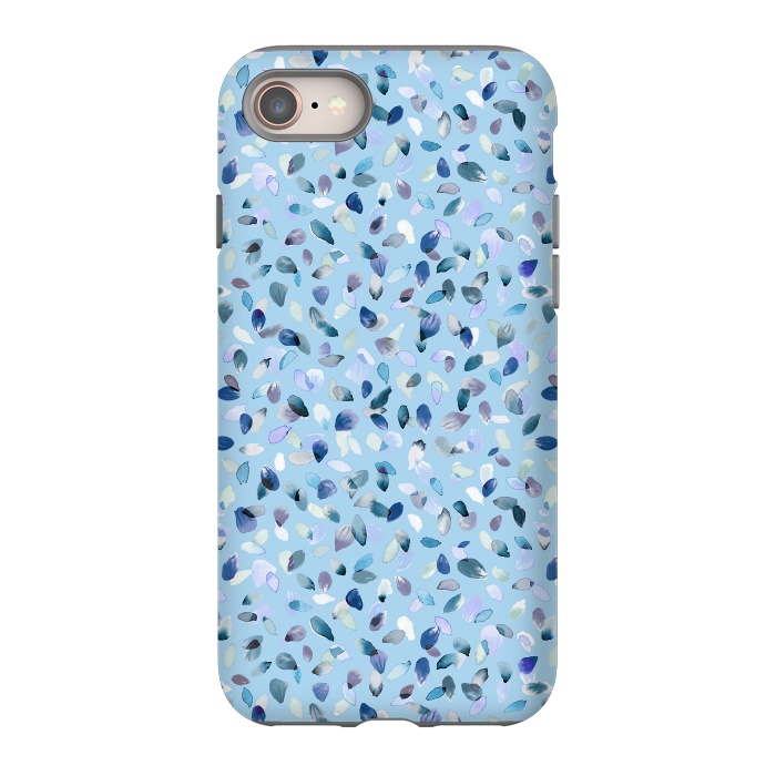 iPhone 8 StrongFit Flower Petals Soft Blue by Ninola Design