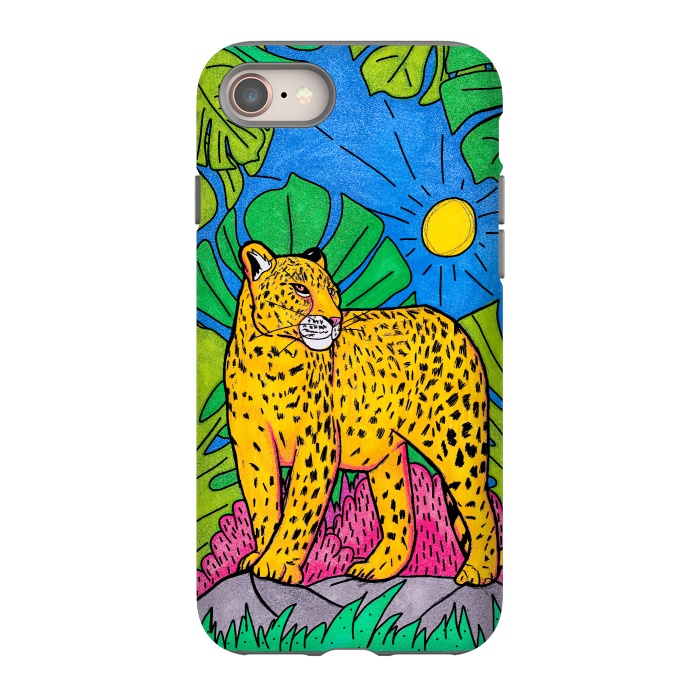 iPhone 8 StrongFit Jungle leopard by Steve Wade (Swade)