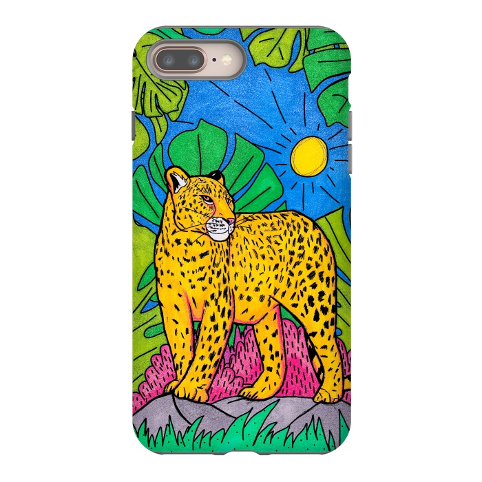 iPhone 8 plus StrongFit Jungle leopard by Steve Wade (Swade)