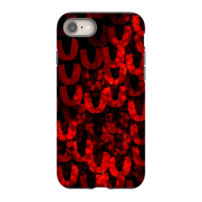 iPhone 8 StrongFit Red and black patterns by Josie