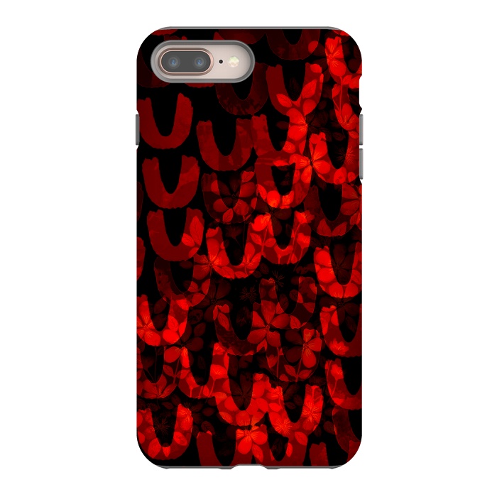 iPhone 8 plus StrongFit Red and black patterns by Josie