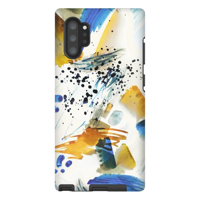 Galaxy Note 10 plus StrongFit Playful watercolor splattering art by Oana 