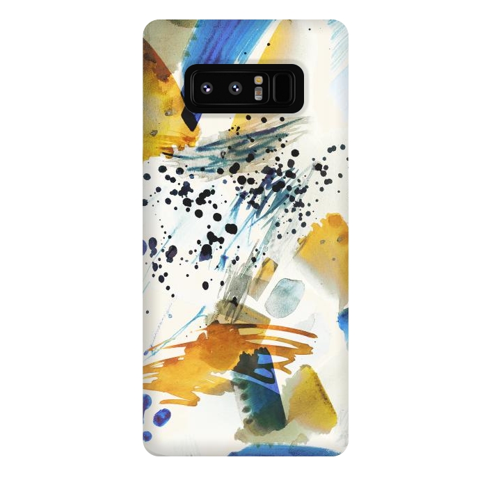 Galaxy Note 8 StrongFit Playful watercolor splattering art by Oana 
