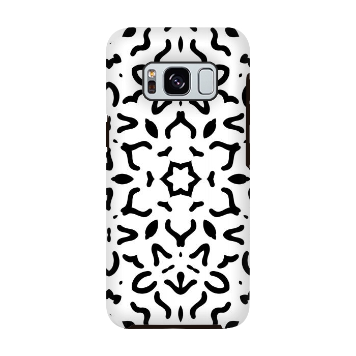 Galaxy S8 StrongFit Black Kaleidoscope Mandala by Creativeaxle