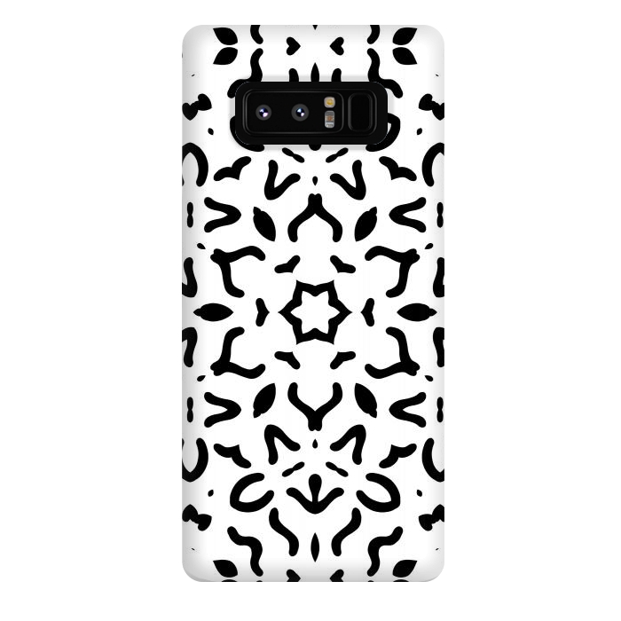 Galaxy Note 8 StrongFit Black Kaleidoscope Mandala by Creativeaxle