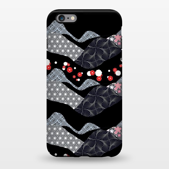 iPhone 6/6s plus StrongFit Japanese mountain landscape graphic pattern by Oana 
