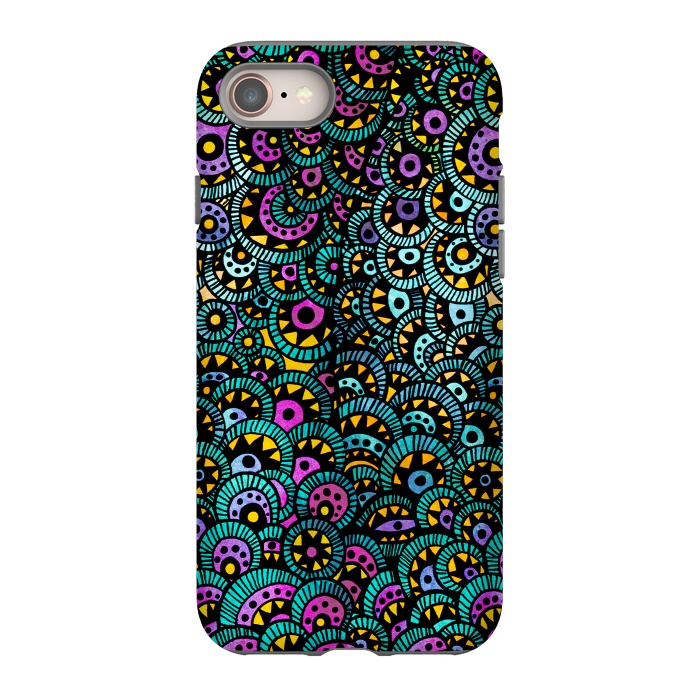 iPhone SE StrongFit Peacock Tail by Pom Graphic Design