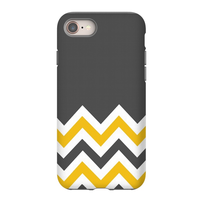 iPhone SE StrongFit Color Blocked Chevron Mustard Gray by Josie Steinfort 