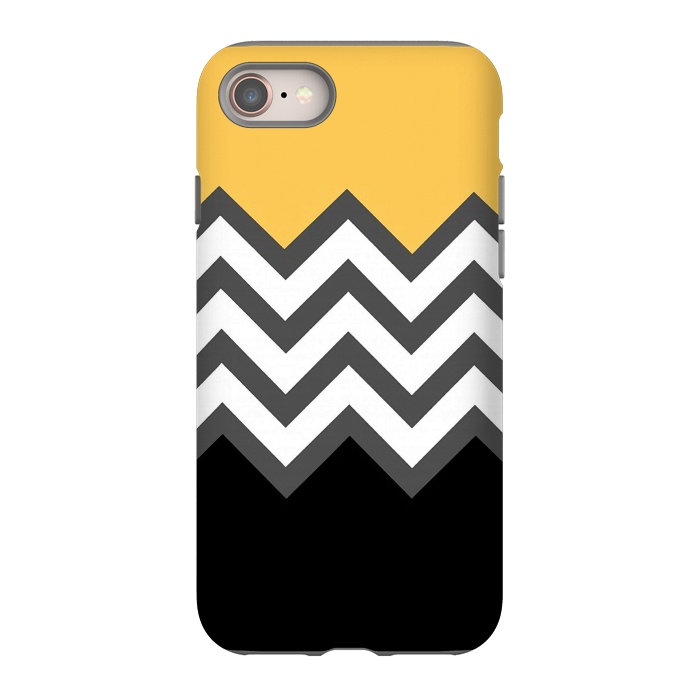 iPhone SE StrongFit Color Blocked Chevron Black Yellow by Josie Steinfort 