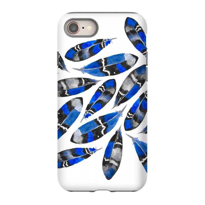 iPhone SE StrongFit Northern Feather Blue by Amaya Brydon