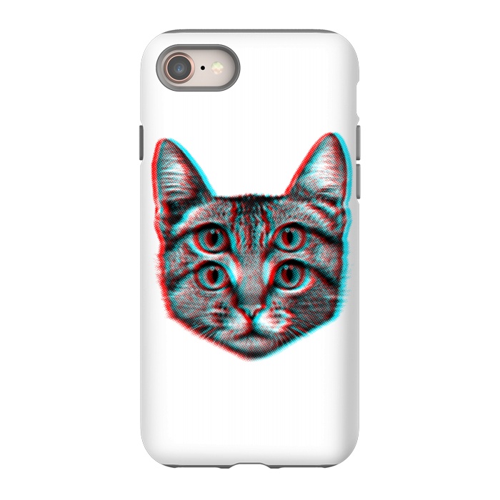 iPhone SE StrongFit 3D Cat by Mitxel Gonzalez