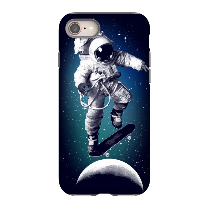 iPhone SE StrongFit Skateboarding astronaut by Mitxel Gonzalez