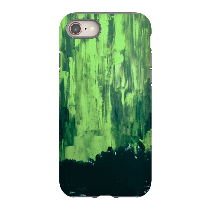 iPhone SE StrongFit Lime Green Northern Lights by ANoelleJay