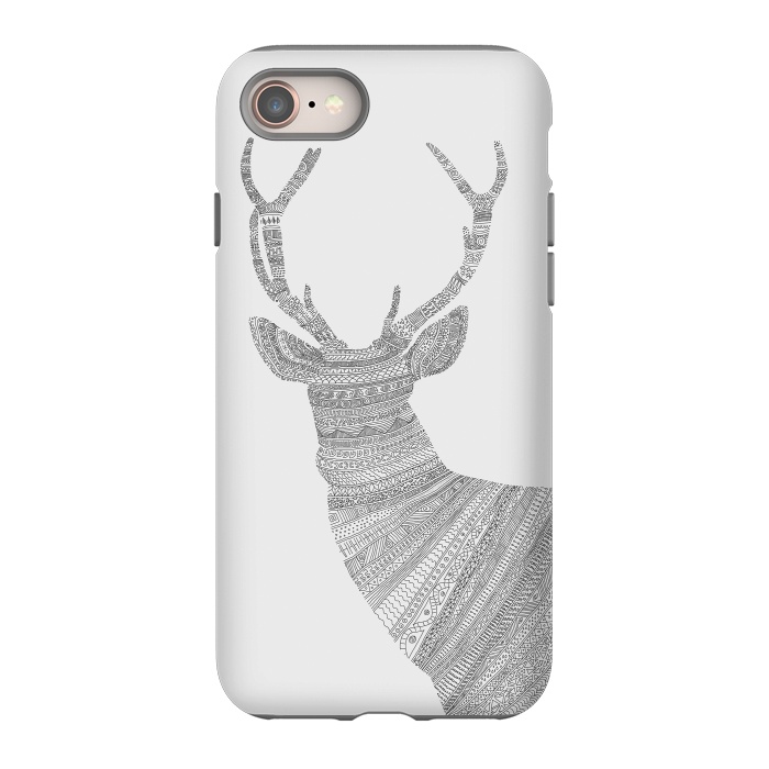 iPhone SE StrongFit Stag Grey Poster grey by Florent Bodart