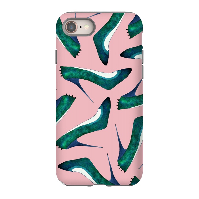 iPhone SE StrongFit Green With Envy Pink by Amaya Brydon