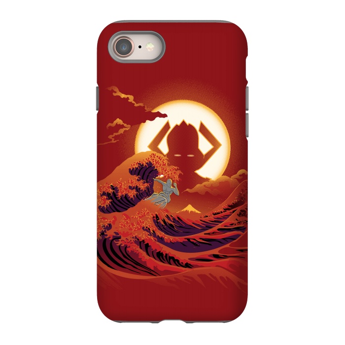 iPhone SE StrongFit Surfing with the Alien by Samiel Art