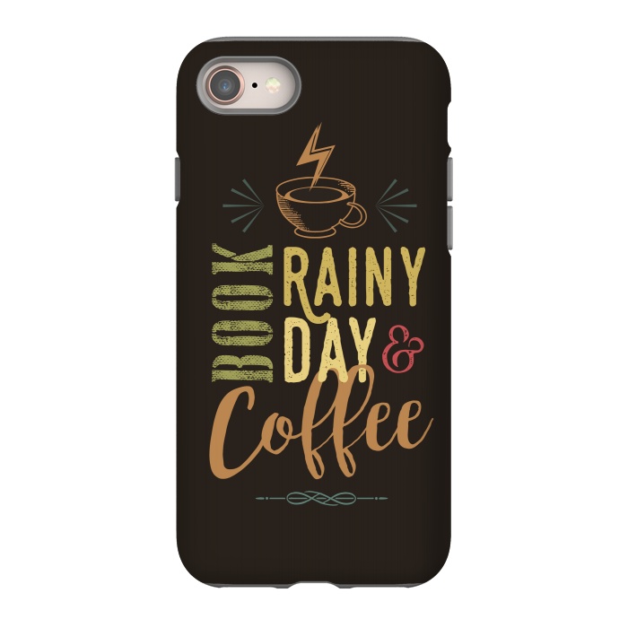 iPhone SE StrongFit Book, Rainy Day & Coffee (a master blend) by Dellán
