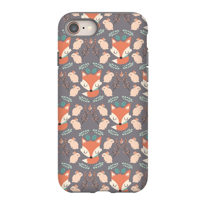 iPhone SE StrongFit Foxes and bunnies by Maria Jose Da Luz