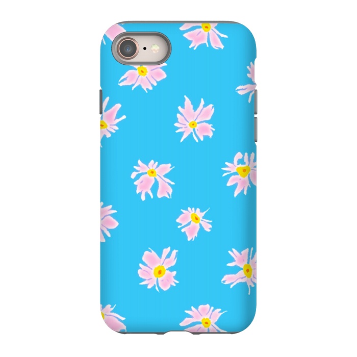 iPhone SE StrongFit Pink Snow & Sky by Bettie * Blue