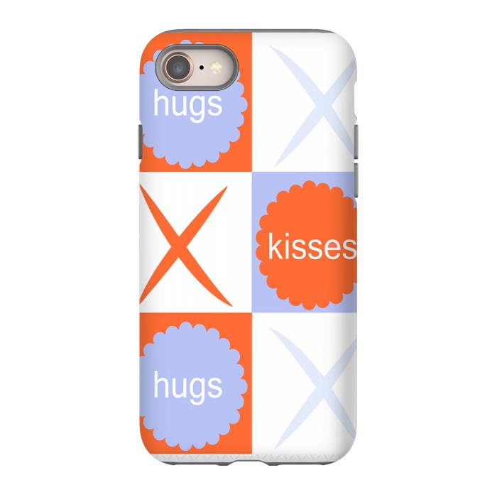 iPhone SE StrongFit X's & O's -Orange/Lavender by Bettie * Blue