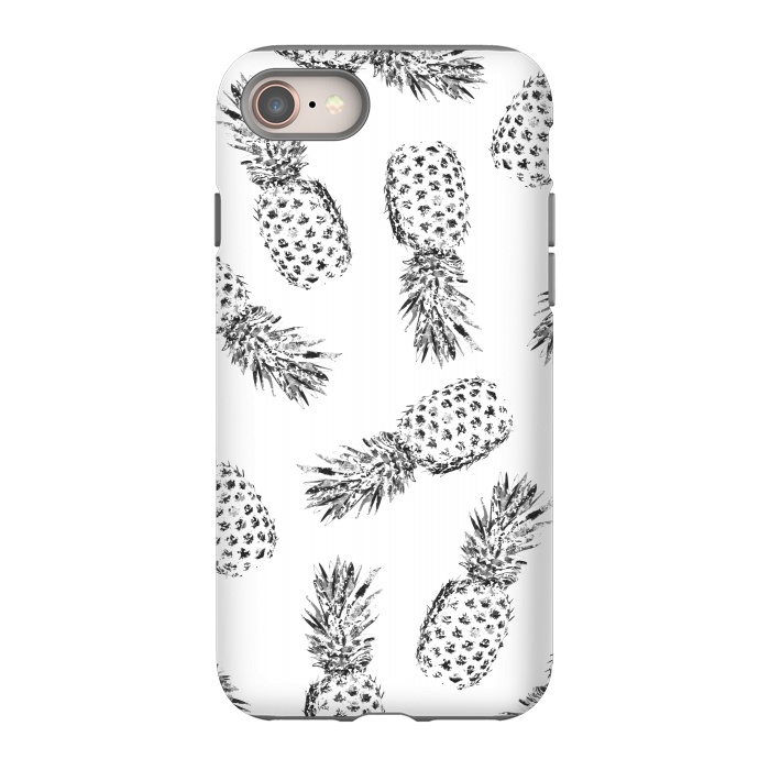 iPhone SE StrongFit Pineapples black and white by Rui Faria
