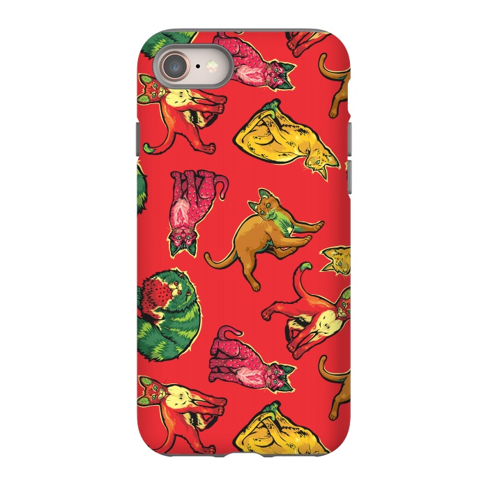 iPhone SE StrongFit Fruit Cats by Draco