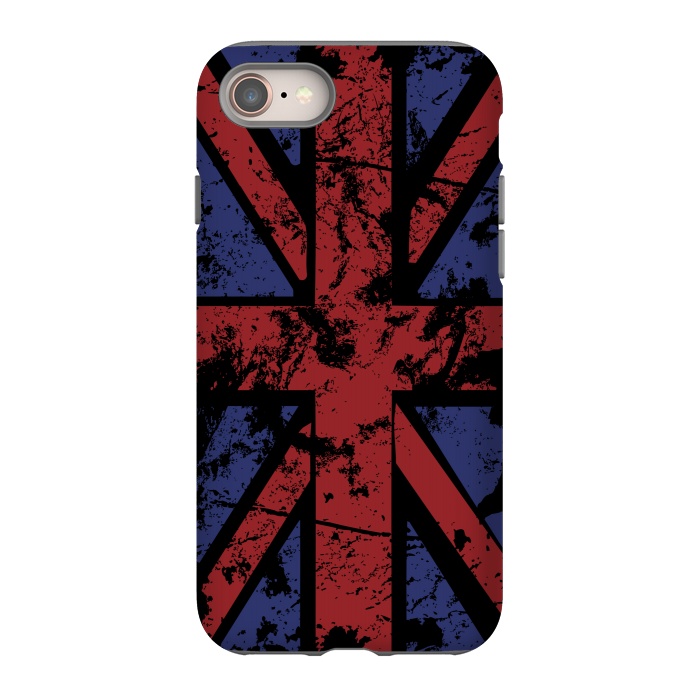 iPhone SE StrongFit Grunge UK Flag Black by Sitchko