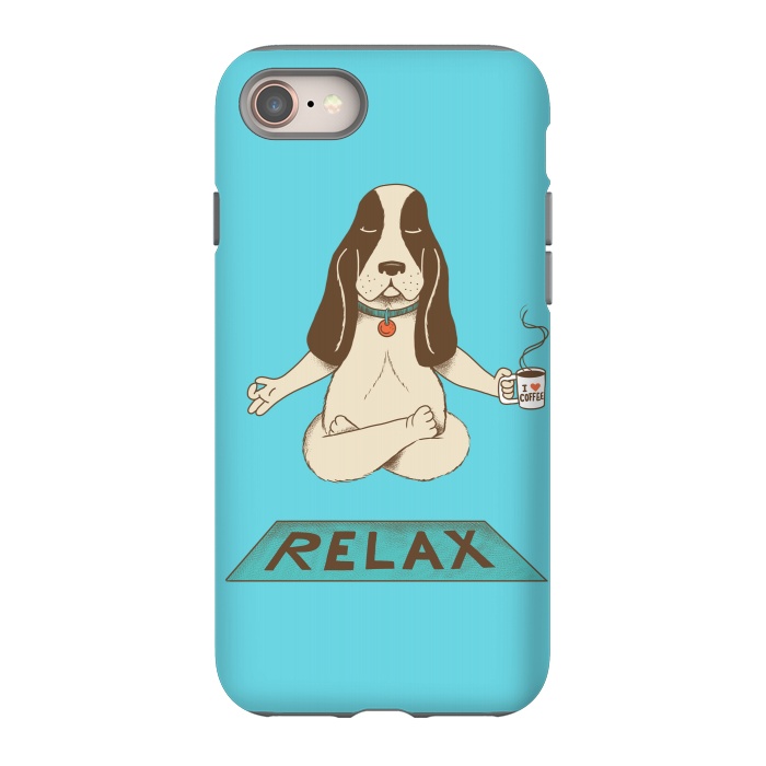 iPhone SE StrongFit Dog Relax by Coffee Man