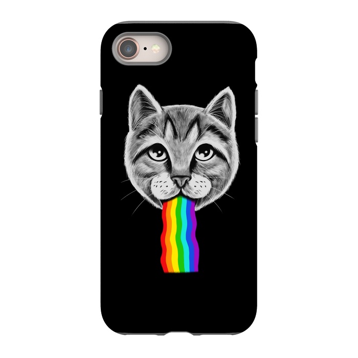 iPhone SE StrongFit Cat rainbow by Coffee Man