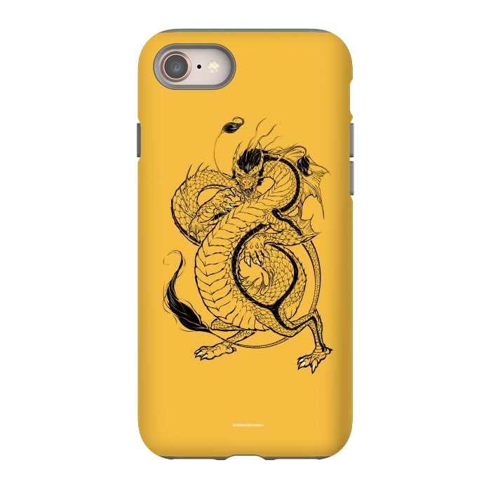 iPhone SE StrongFit Black Dragon by Draco