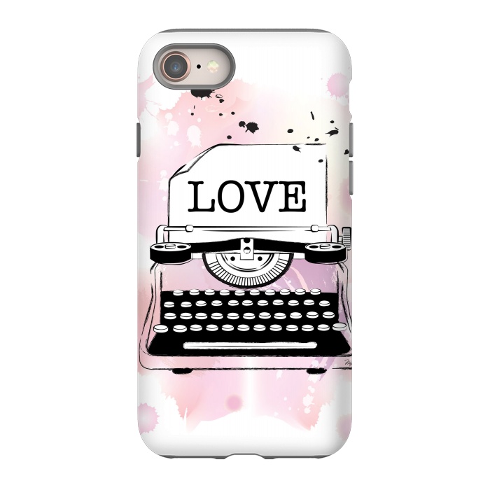 iPhone SE StrongFit Love Typewriter by Martina