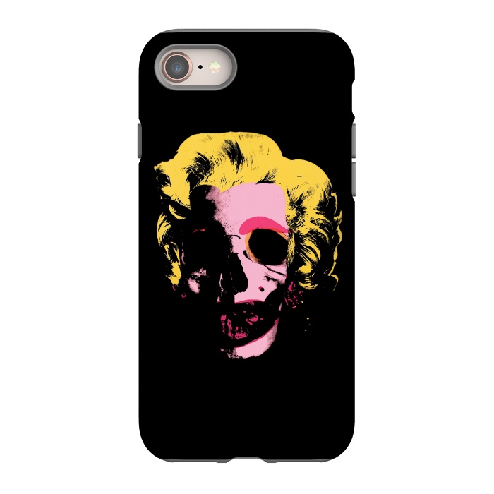 iPhone SE StrongFit Marilyn Monroe Pop Art Skull by Alisterny