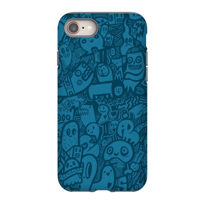 iPhone SE StrongFit Blue Doodle by Wotto