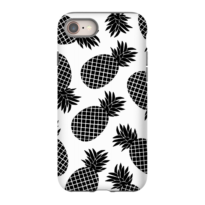 iPhone SE StrongFit Pineapple In Black  by Amaya Brydon