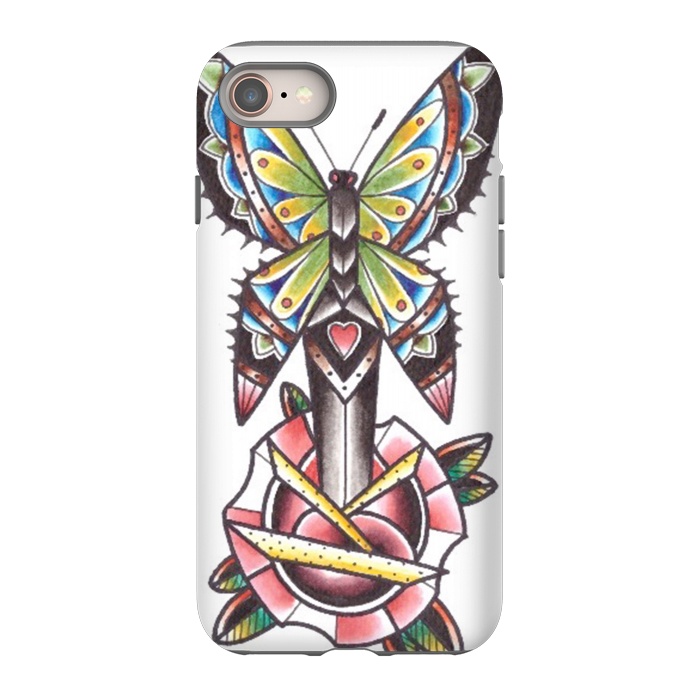 iPhone SE StrongFit Butterfly dagger rose by Evaldas Gulbinas 