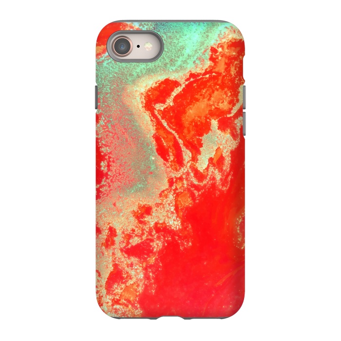 iPhone SE StrongFit Sea Green and Coral by Uma Prabhakar Gokhale