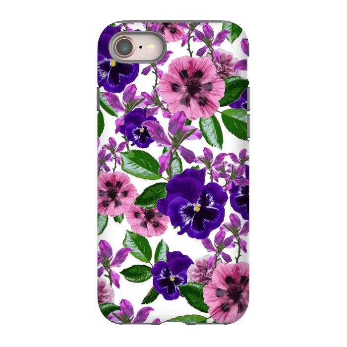 iPhone SE StrongFit White Floral Garden by Zala Farah