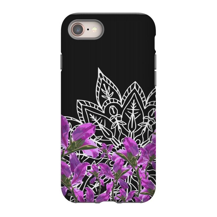 iPhone SE StrongFit Mandala + Purple Vines by Zala Farah