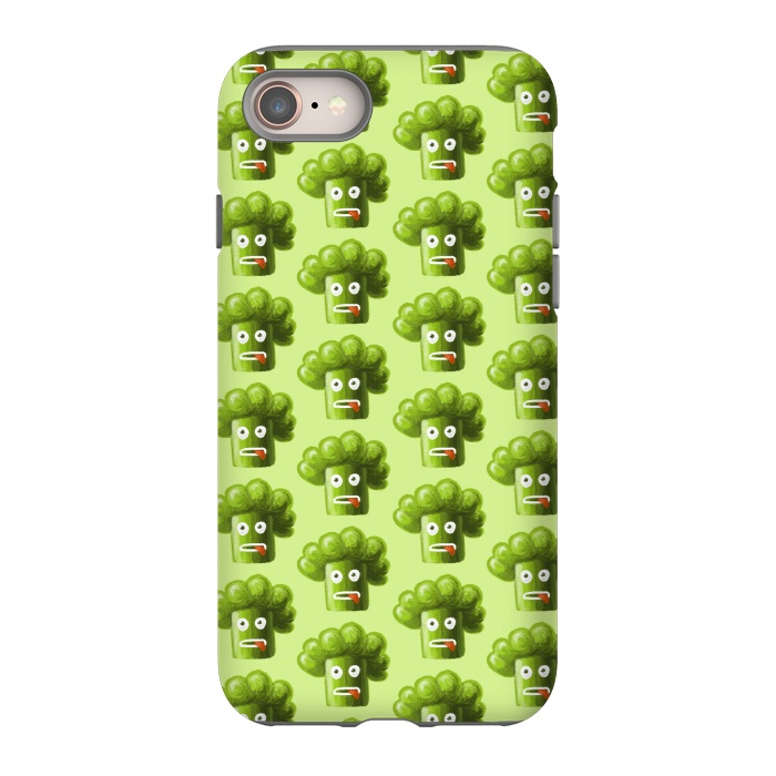 iPhone SE StrongFit Funny Broccoli Pattern by Boriana Giormova
