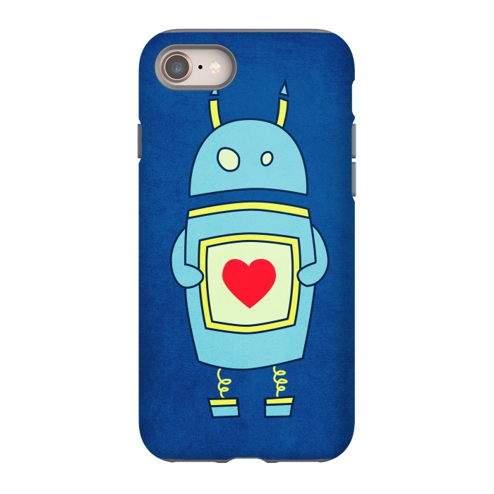 iPhone SE StrongFit Clumsy Cute Robot With Heart by Boriana Giormova
